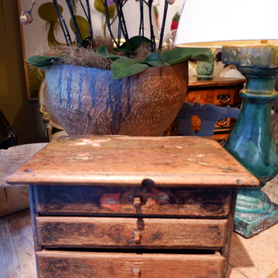 Miniature chest of drawers or jewelry chest in painted wood - Sweden ca.1800