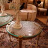 Side-table en bronze et plateau en verre surface givrée ca.1960 – Image 5
