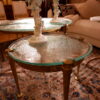 Side-table en bronze et plateau en verre surface givrée ca.1960 – Image 4