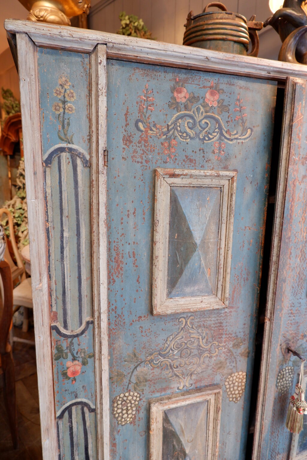 Petite armoire peinte des alpes italiennes ca.1800 – Image 10