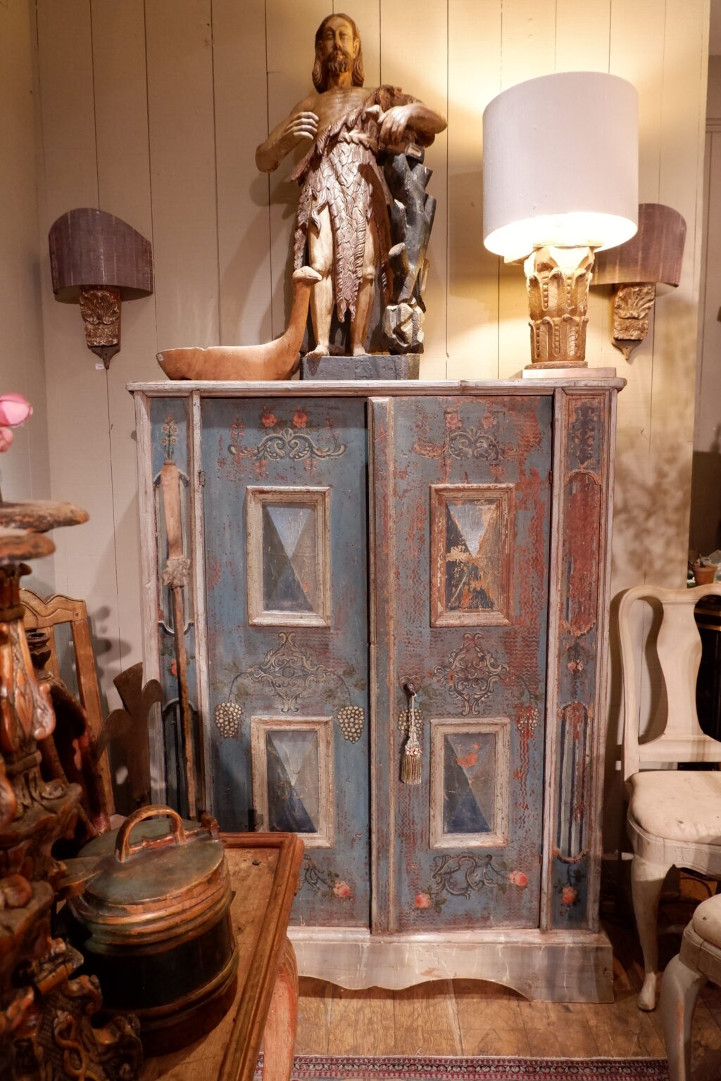 Petite armoire peinte des alpes italiennes ca.1800 – Image 2