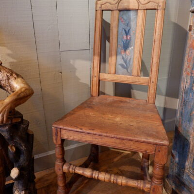 Swedish Baroque provincial chair in painted wood ca.1800