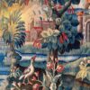 Tapisserie d'Aubusson fin XVIIIe - oiseaux dans un motif de verdure.