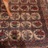 Tapis persan laine & soie motif floral & oiseaux