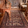 Tapis persan laine & soie motif floral & oiseaux – Image 2