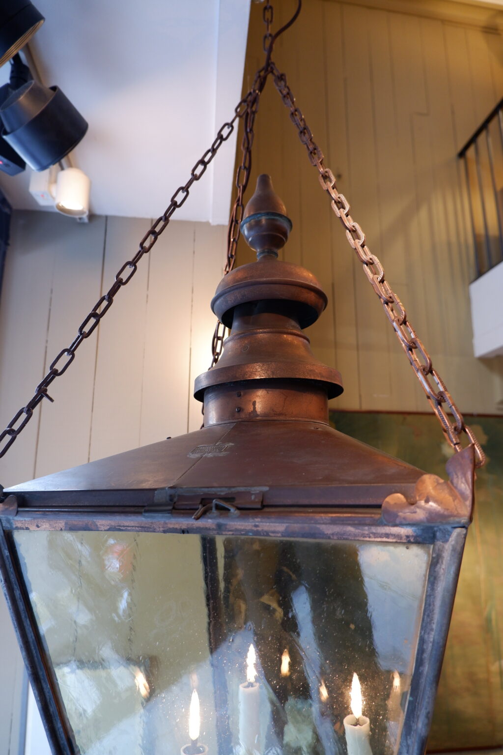 Grande lanterne en Cuivre par Foster & Pullen, Bradford ca.1900 – Image 5