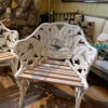Paire de fauteuils de jardin "Fougères" en fonte blanche - Suède ca.1900 – Image 3