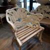 Paire de fauteuils de jardin "Fougères" en fonte blanche - Suède ca.1900 – Image 6