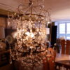 Petit lustre lanterne cage laiton doré & cristal taillé- Style gustavien fin XIXe – Image 4