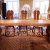 Grande console en noyer & entretoise volutes en fer forgé fin XVIIIe – Image 9