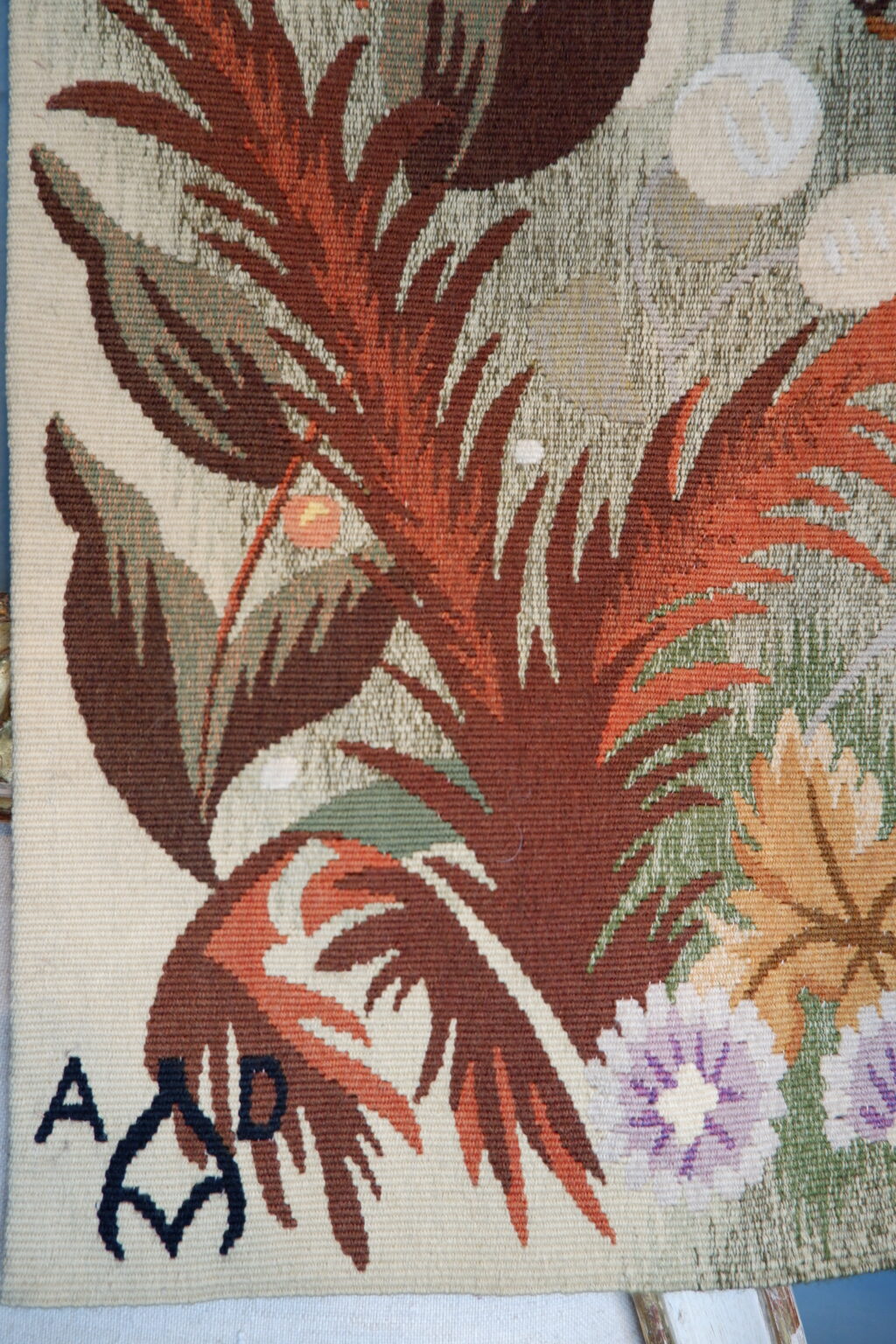 Tapisserie d'Aubusson par Gaston Thiery "paysage de fleurs" ca.1970 - N°5/6 – Image 6