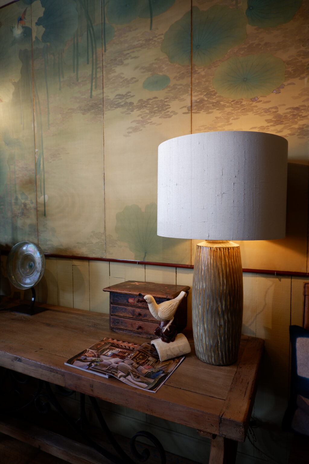Very large celadon green ceramic lamp &quot;RUBUS&quot; by GUNNAR NYLUND -Sweden ca.1960 - Picture 7