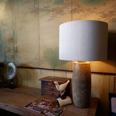 Very large celadon green ceramic lamp "RUBUS" by GUNNAR NYLUND -Sweden ca.1960
