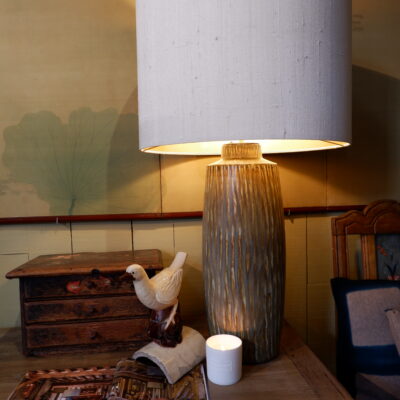 Very large celadon green ceramic lamp "RUBUS" by GUNNAR NYLUND -Sweden ca.1960