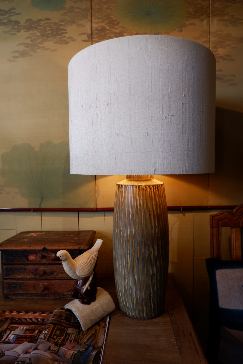 Very large celadon green ceramic lamp &quot;RUBUS&quot; by GUNNAR NYLUND -Sweden ca.1960 - Picture 6