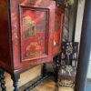 Cabinet d'époque XVIIIe décor chinoisant sur fond de laque rouge ca.1790 – Image 5