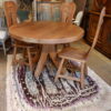 Ensemble table & 4 chaises en chêne naturel massif ca.1960 – Image 11
