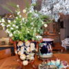Grand cache pot en céramique vernissée, Décor en relief d'oiseau, de citrons & fleurs, poignées imitant le bois, début XXème - par Choisy Le Roy – Image 5
