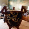 Grand cache pot en céramique vernissée, Décor en relief d'oiseau, de citrons & fleurs, poignées imitant le bois, début XXème - par Choisy Le Roy – Image 8