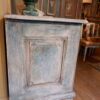Grande commode galbée 3 tiroirs patine bleue ca.1800 – Image 6