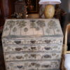 Commode secrétaire en bois peint décor de pins & conifères ca.1900 – Image 3