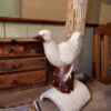 Tuile faitière en terre cuite vernissée - figurant un oiseau- émail beige début XIXe – Image 3