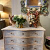 Commode provençale double galbe patine bleue pâle ca.1880
