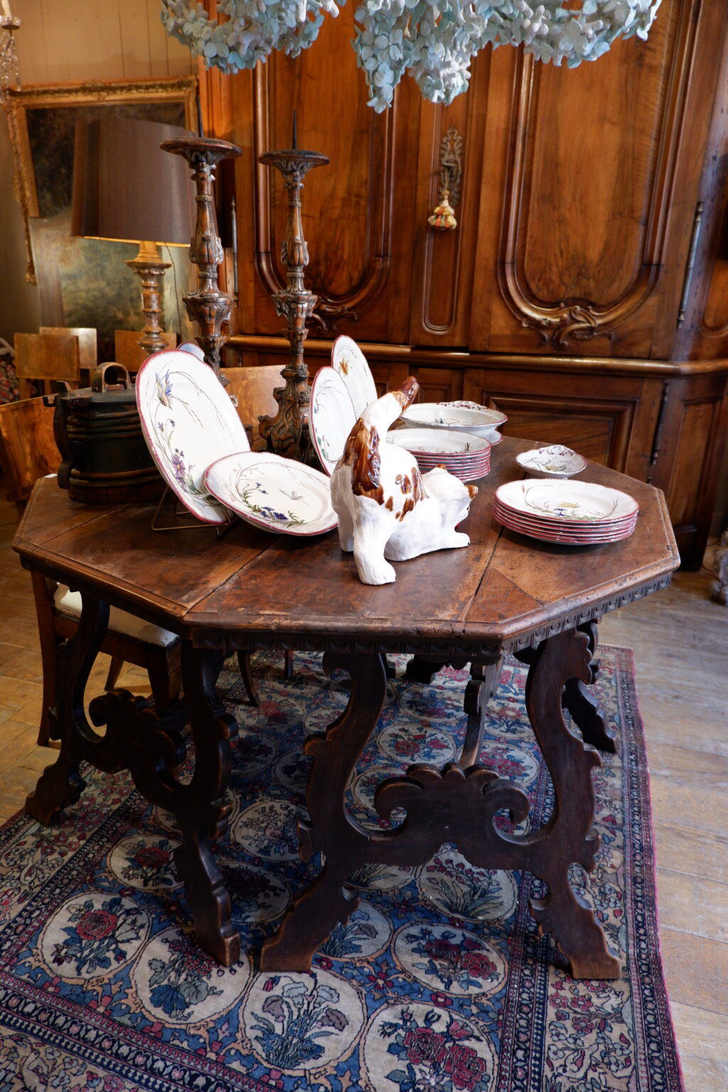 Paire de consoles en noyer ciré XVIIe - Italie du Nord ca.1690 – Image 3