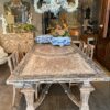 Grande table en bois décor peint - Italie Toscane époque XIXe – Image 4