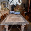 Grande table en bois décor peint - Italie Toscane époque XIXe – Image 2