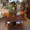 Grande table en noyer entretoise en fer forgé XIXe – Image 3