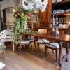 Grande table en noyer entretoise en fer forgé XIXe – Image 2