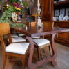Grande table en noyer entretoise en fer forgé XIXe – Image 5