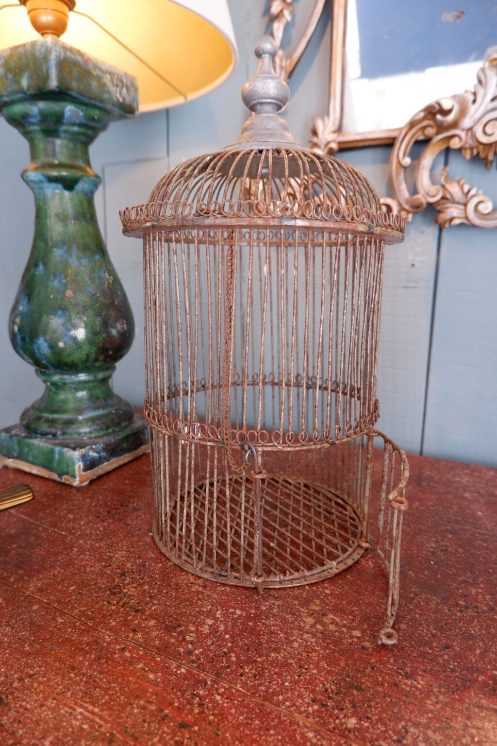 Petite cage à oiseaux en fer fin XIXe – Image 5