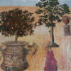 Petit tableau ARTE POVERA perspective de jardin & bacs à orangers - fin XIXe – Image 9