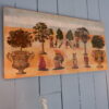 Petit tableau ARTE POVERA perspective de jardin & bacs à orangers - fin XIXe – Image 7
