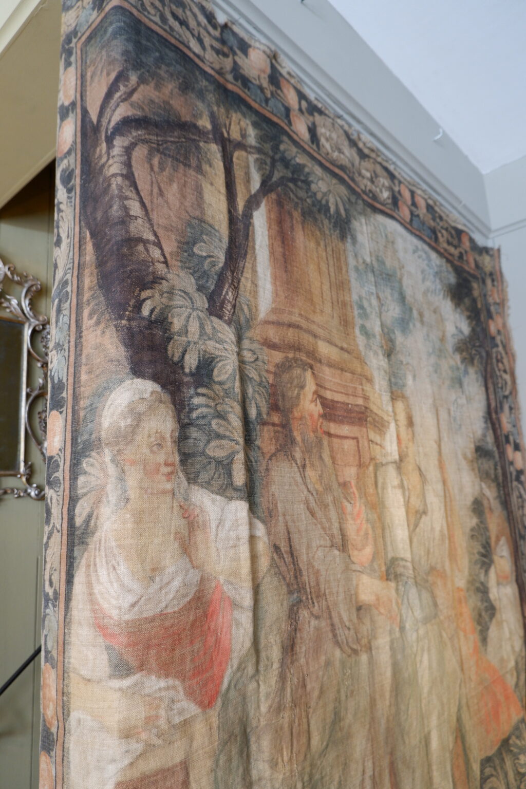 Grande toile peinte d'époque XVIIIe - Provence - – Image 3