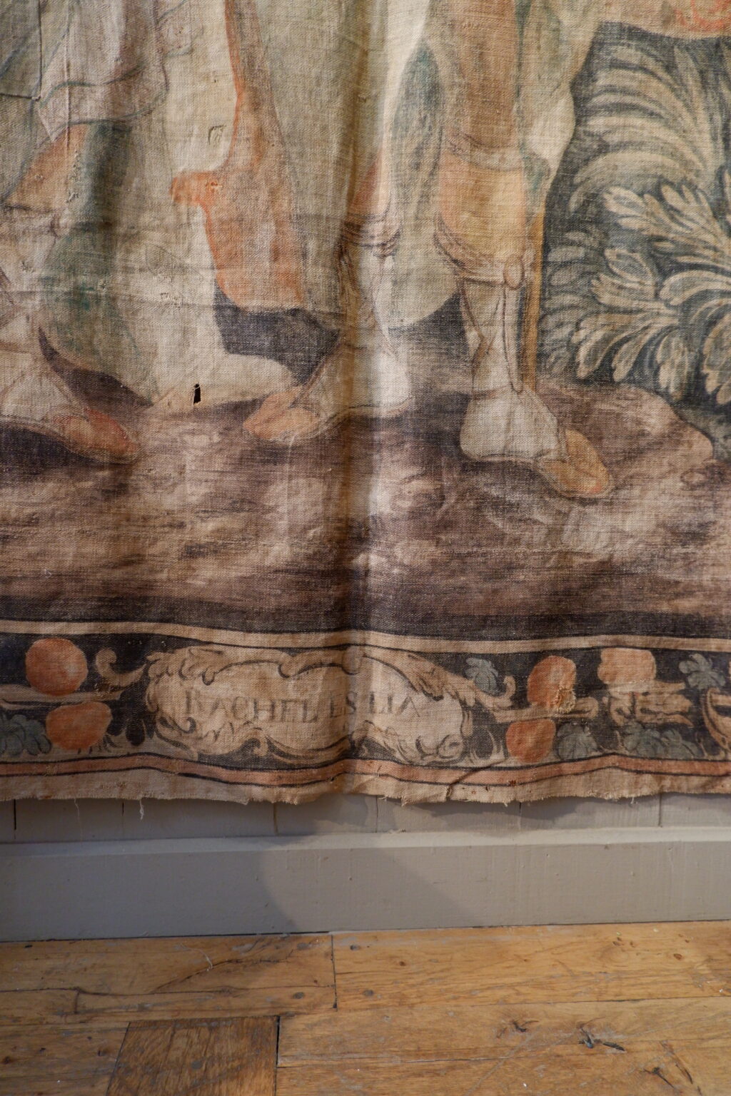 Grande toile peinte d'époque XVIIIe - Provence - – Image 4