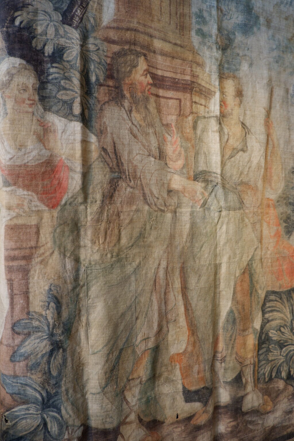 Grande toile peinte d'époque XVIIIe - Provence - – Image 5