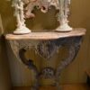Console Suédoise en bois sculpté & peint décor faux marbre bleu pâle ca.1780 – Image 12