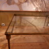 Grande table basse carrée en bronze et verre clair - Suède ca.1960 – Image 6