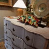 Grande commode aux oiseaux patine blanche XIXe – Image 7