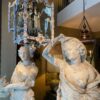Paire de lanternes en porcelaine peinte de Bassano - Italie XIXe