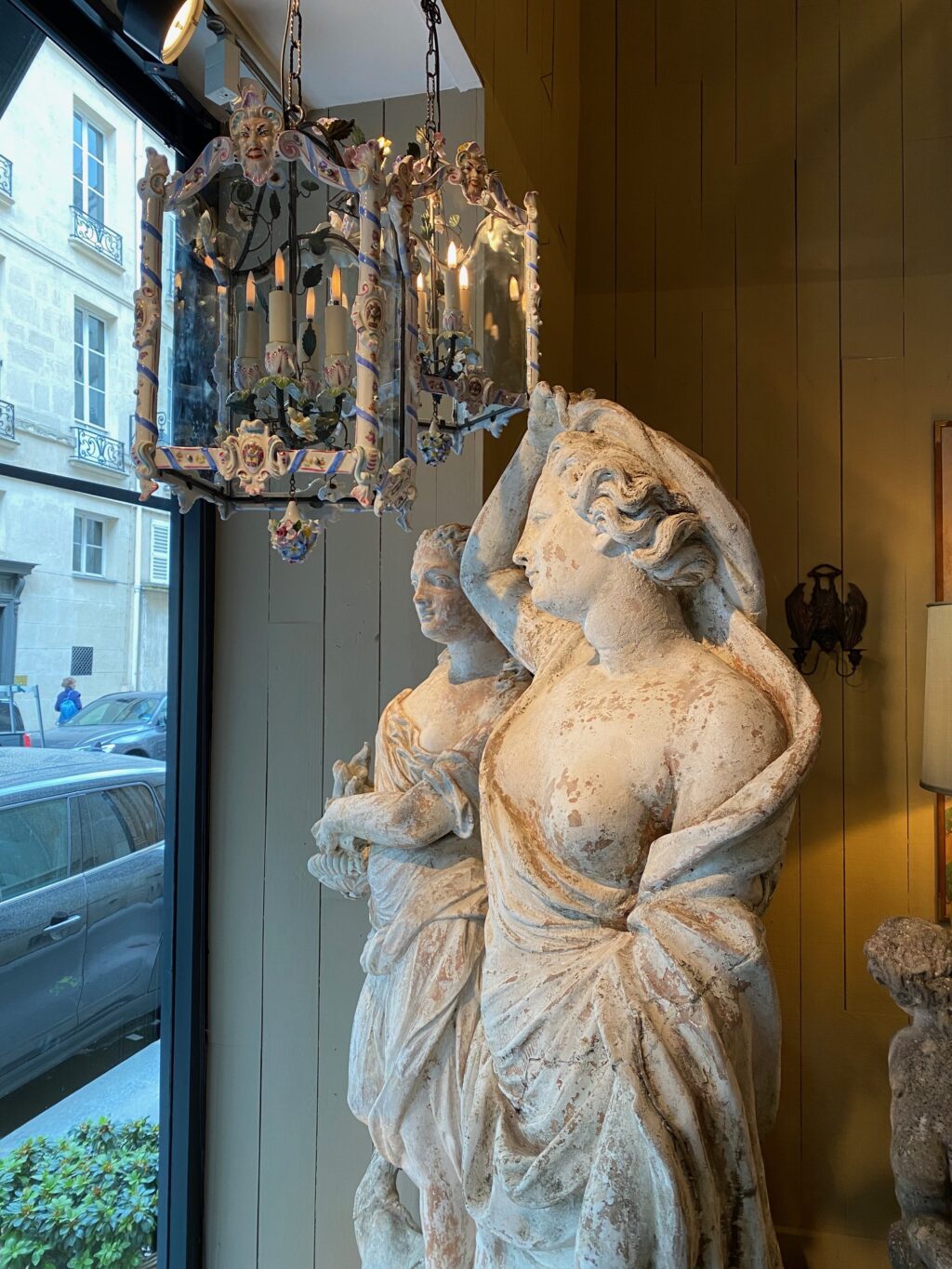 Pair of Bassano painted porcelain lanterns - 19th century Italy - Image 5