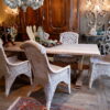 Suite de 6 fauteuils en rotin blanc - France XIXe