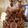 Grande horloge en bois sculpté " forêt noire" fin XIXe – Image 4