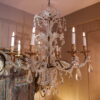 Lustre italien à grosses perles de verre, étoiles et pendants en forme de poires et en cristal taillé - Fin XIXe – Image 5