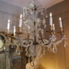 Lustre italien à grosses perles de verre, étoiles et pendants en forme de poires et en cristal taillé - Fin XIXe – Image 10