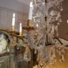 Lustre italien à grosses perles de verre, étoiles et pendants en forme de poires et en cristal taillé - Fin XIXe – Image 7