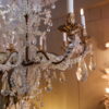 Lustre italien à grosses perles de verre, étoiles et pendants en forme de poires et en cristal taillé - Fin XIXe – Image 8